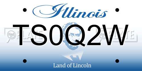 TS0Q2W Illinois License Plate
