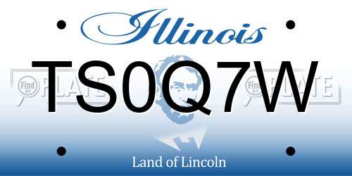 TS0Q7W Illinois License Plate