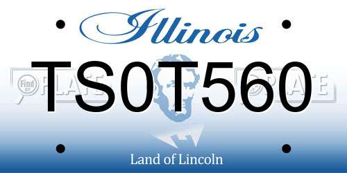 TS0T560 Illinois License Plate