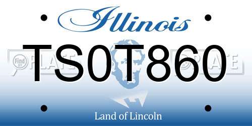 TS0T860 Illinois License Plate