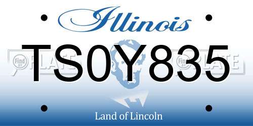 TS0Y835 Illinois License Plate