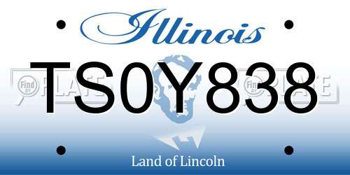 TS0Y838 Illinois License Plate