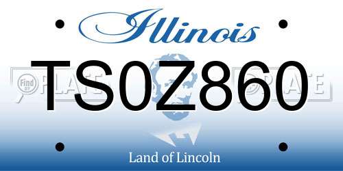 TS0Z860 Illinois License Plate
