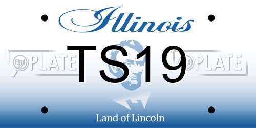 TS19 Illinois License Plate