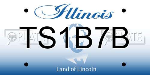 TS1B7B Illinois License Plate