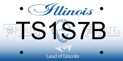 TS1S7B Illinois License Plate