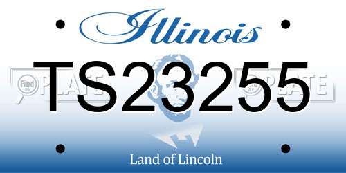 TS23255 Illinois License Plate