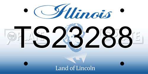 TS23288 Illinois License Plate