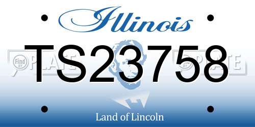 TS23758 Illinois License Plate