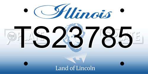 TS23785 Illinois License Plate