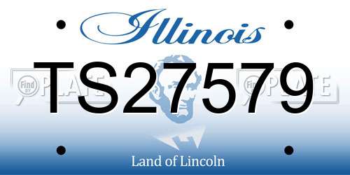 TS27579 Illinois License Plate