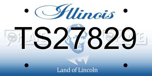 TS27829 Illinois License Plate