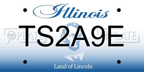 TS2A9E Illinois License Plate