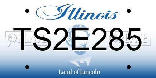 TS2E285 Illinois License Plate
