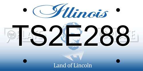 TS2E288 Illinois License Plate