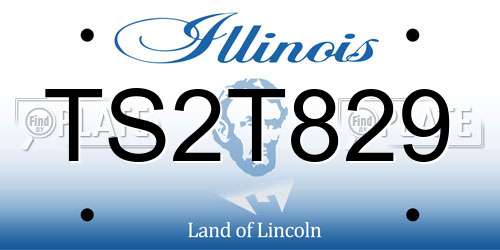 TS2T829 Illinois License Plate