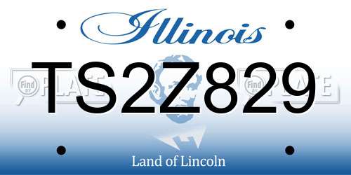 TS2Z829 Illinois License Plate