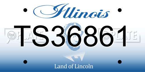 TS36861 Illinois License Plate