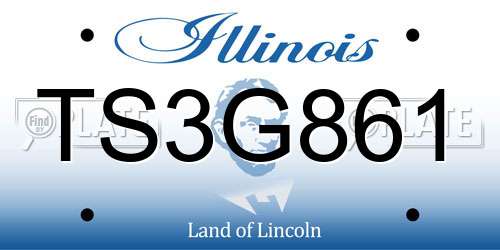 TS3G861 Illinois License Plate