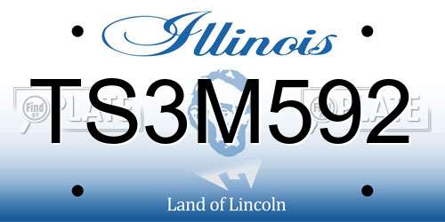 TS3M592 Illinois License Plate