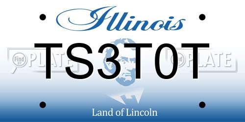 TS3T0T Illinois License Plate