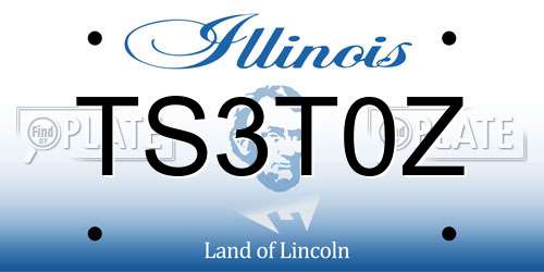 TS3T0Z Illinois License Plate