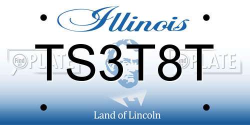TS3T8T Illinois License Plate