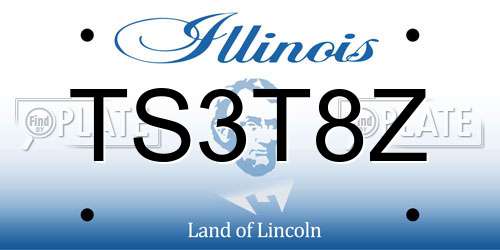 TS3T8Z Illinois License Plate