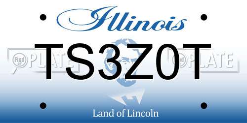TS3Z0T Illinois License Plate