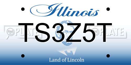 TS3Z5T Illinois License Plate