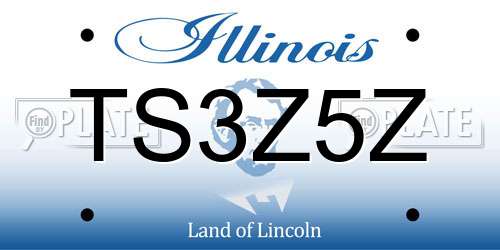 TS3Z5Z Illinois License Plate