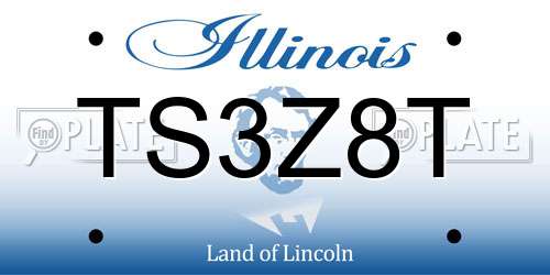 TS3Z8T Illinois License Plate