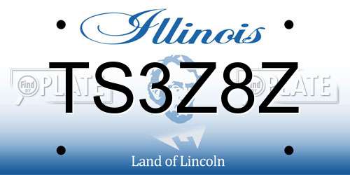 TS3Z8Z Illinois License Plate