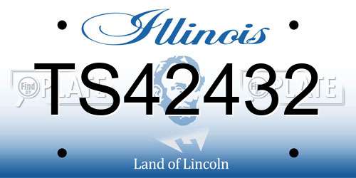 TS42432 Illinois License Plate