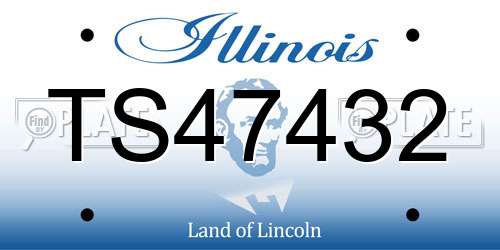 TS47432 Illinois License Plate