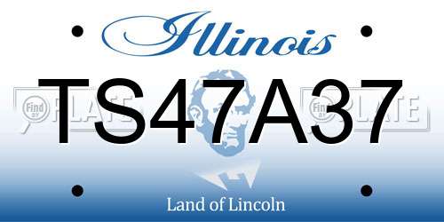TS47A37 Illinois License Plate