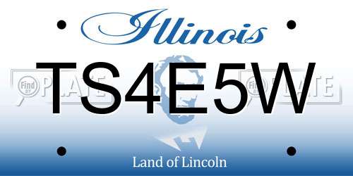 TS4E5W Illinois License Plate