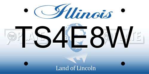 TS4E8W Illinois License Plate