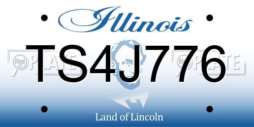TS4J776 Illinois License Plate