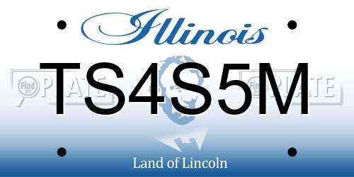 TS4S5M Illinois License Plate