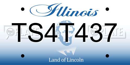 TS4T437 Illinois License Plate