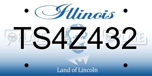 TS4Z432 Illinois License Plate