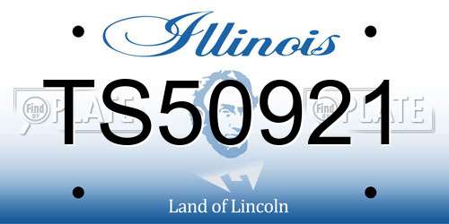 TS50921 Illinois License Plate