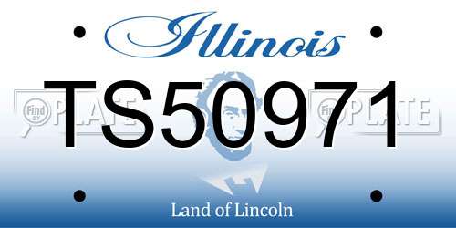 TS50971 Illinois License Plate