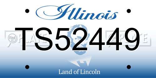 TS52449 Illinois License Plate