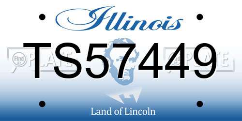 TS57449 Illinois License Plate