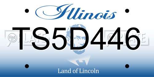 TS5D446 Illinois License Plate