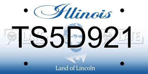 TS5D921 Illinois License Plate