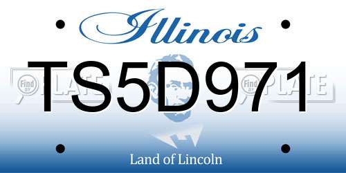 TS5D971 Illinois License Plate
