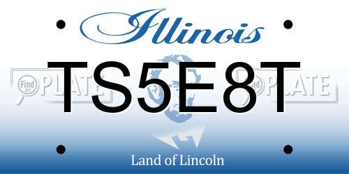 TS5E8T Illinois License Plate